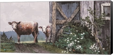 Framed Cow Land Print