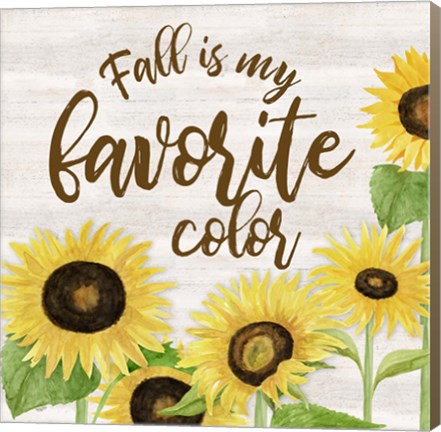 Framed Fall Sunflower Sentiment II-Favorite Print