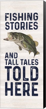 Framed Less Talk More Fishing vertical I-Tall Tales Print