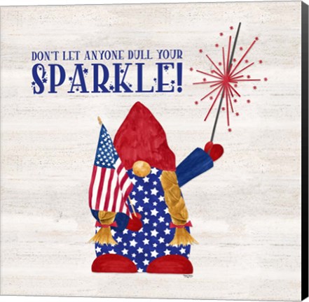 Framed Patriotic Gnomes I-Sparkle Print