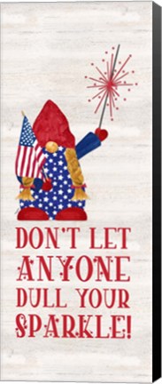 Framed Patriotic Gnomes vertical I-Sparkle Print