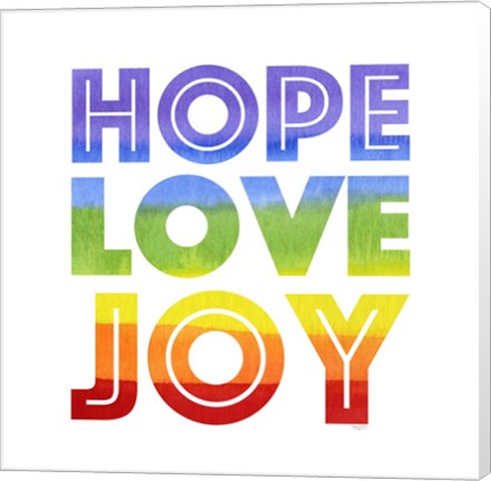 Framed Rainbows VII-Hope Love Joy Print