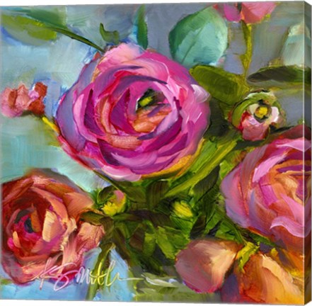 Framed Roses Still Life III Print