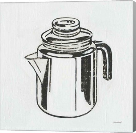 Framed Retro Coffee Pot Print