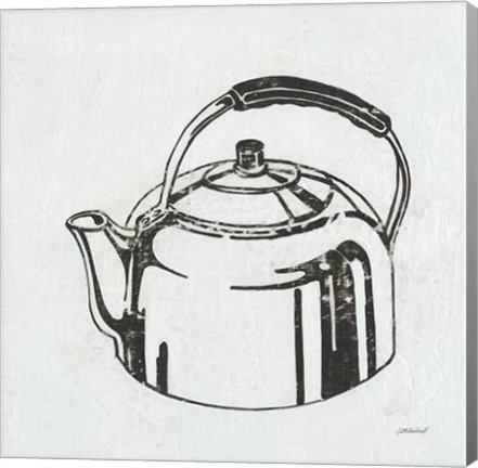 Framed Retro Tea Kettle Print