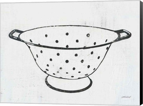 Framed Retro Colander Print