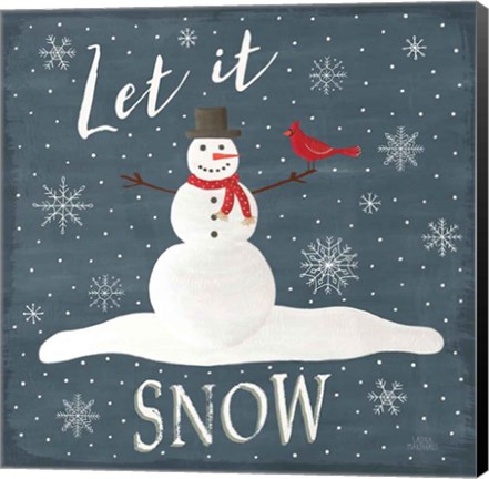 Framed Christmas Cheer IV Let it Snow Print