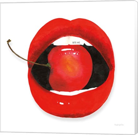 Framed Cherry Lips Print