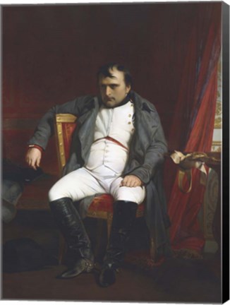 Framed Napoleon at Fontainebleau, (1845) Print