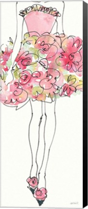 Framed Floral Fashion Shoulders I Pink Print