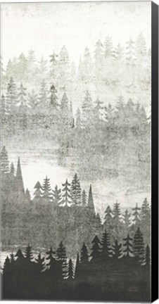 Framed Mountainscape Silver Panel II Print
