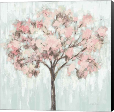 Framed Blooming Tree Blush Crop Print