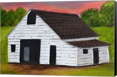 Framed White Barn 3 Print
