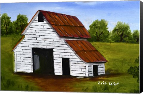 Framed White Barn 4 Print