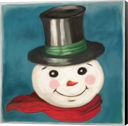 Framed Happy Snowman Print
