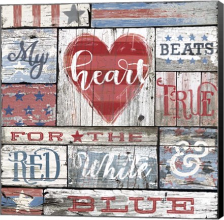 Framed My Patriotic Heart Print