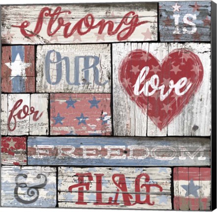 Framed Our Patriotic Love Print
