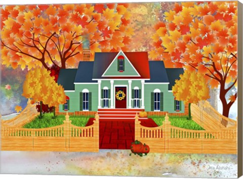 Framed Autumn House Print