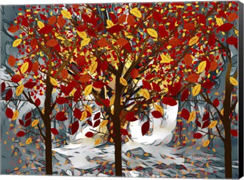 Framed Autumn Leaves Print