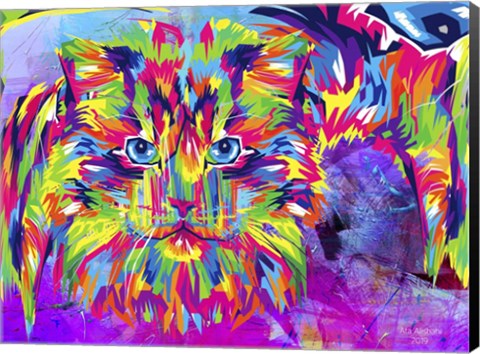 Framed Digital Cat Print