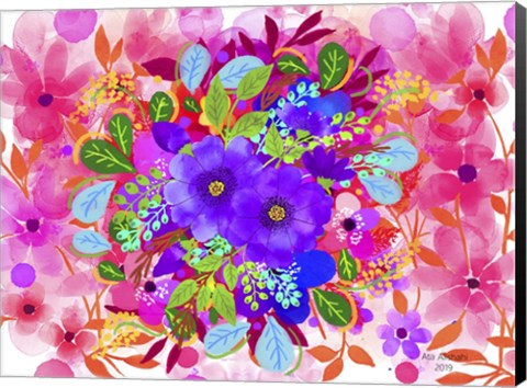 Framed Flowers P19 Print