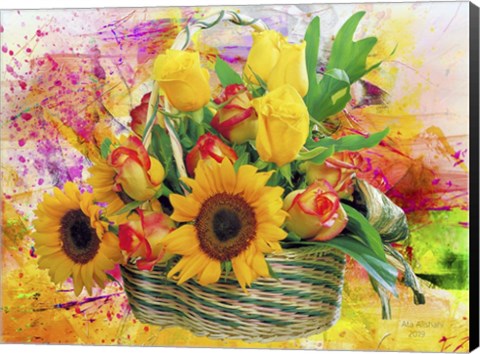 Framed Flowers P59 Print