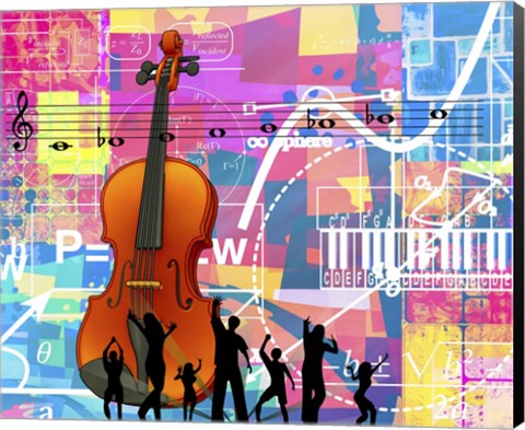 Framed Dance With The Music Print