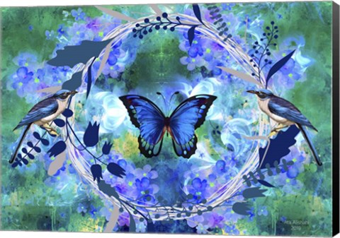 Framed Blue Garden Print