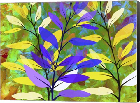 Framed Leaves 1 Print