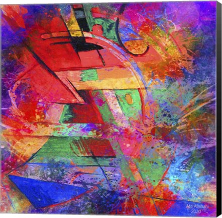 Framed Sea Of Colors 1 Print