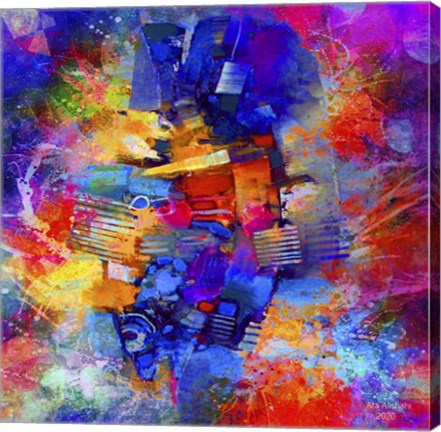 Framed Sea Of Colors 2 Print