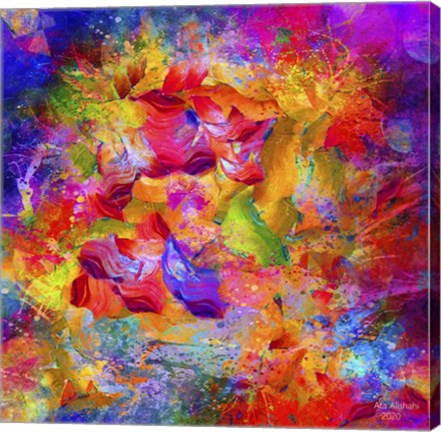 Framed Sea Of Colors 3 Print