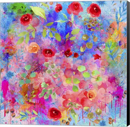 Framed Sea Of Colors 4 Print