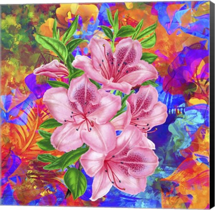 Framed Sea Of Colors 6 Print