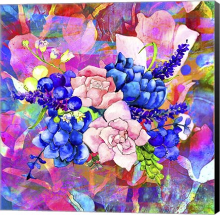 Framed Sea Of Colors 7 Print