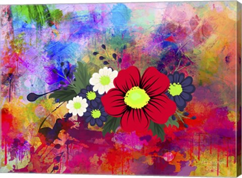 Framed Sea Of Colors 8 Print