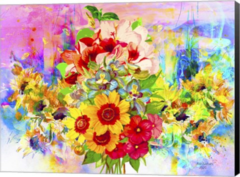 Framed Flowers And Colors 2 Print