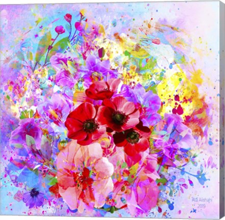 Framed Flowers And Colors 3 Print