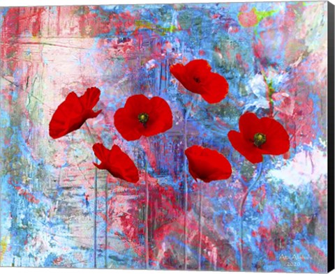 Framed Poppy Flowers Print