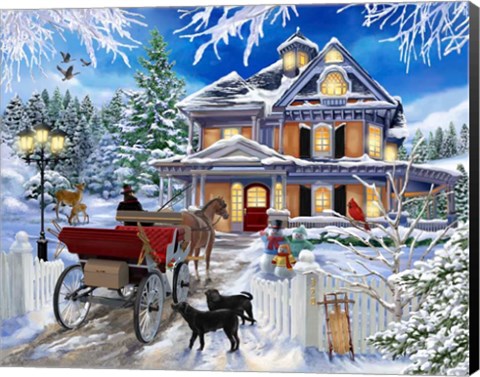 Framed Carriage Awaits Print