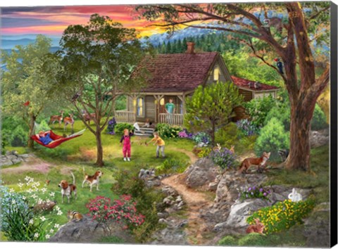 Framed Vacation Mountain Print