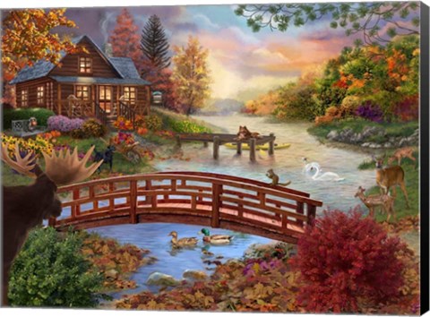 Framed Autumn Evening Print