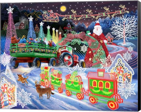 Framed Hayride Festival Print