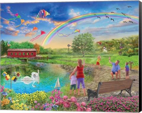 Framed Colorful Skies Print