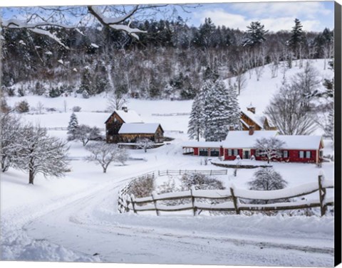 Framed Winter in Vermont Print