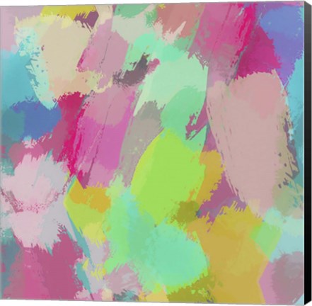 Framed Big Brush Strokes I Print