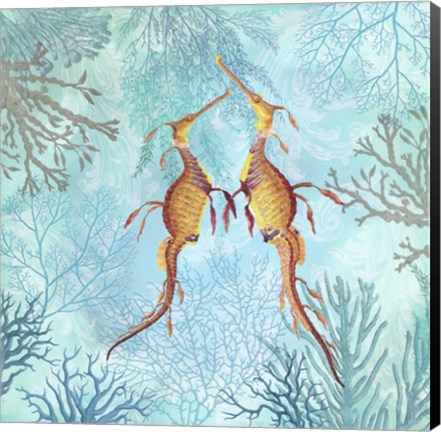 Framed Marine Love Seadragons Print