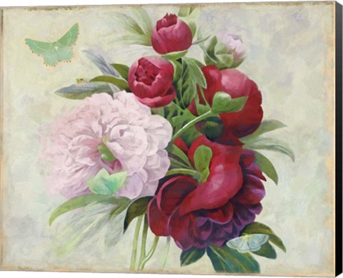 Framed Bouquet Peonies I Print