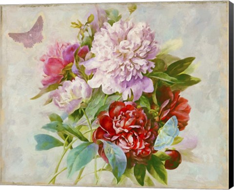 Framed Bouquet Peonies II Print