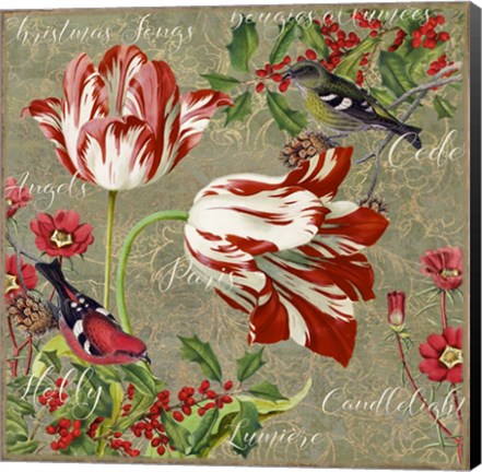 Framed Christmas Tulips Print